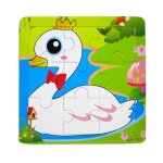 Puzzle en bois pour enfants, 9 pices, jouets educatifs, animaux, apprentissage prcoce, montessori