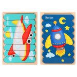 Puzzle en bois pour enfants, design de dessin anim�, apprentissage pr�coce, cognitif, jouet educatif ...