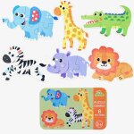 Puzzle en bois pour enfants, motif de voiture, animaux marins, dessin anim� interactif, jouets, education ...