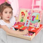 Puzzle en bois pour fille, jeu de changement de vêtements, dessins animés magnétiques, puzzle pour enfants, ... Puzzle en bois pour fille, jeu de changement de vêtements, dessins animés magnétiques, puzzle pour enfants, ...