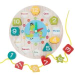 Puzzle en bois en forme d'horloge pour enfants ¿ motifs animaux, jouet d'apprentissage des math�matiques, ...