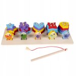 Puzzle en bois avec jeu de poissons Puzzle en bois avec jeu de poissons