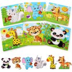 Puzzle en bois, jouets montessori enfant 2 3 4 5 ans, jeux educatif, animaux jigsaw puzzle a encastrements ...