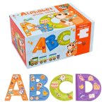 Puzzle en bois pour tout - petits, 9 pices, alphabet et chiffres, apprentissage educatif prscolaire, ...