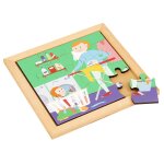 Puzzle en bois - pour tout - petit - la lessive - jeu montessori Puzzle en bois - pour tout - petit - la lessive - jeu montessori