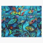 Puzzle en bois sous la mer 300 pices 38x26 cm jouet dcoration mura