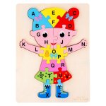 Puzzle en bois avec train d'animaux pour enfants, jouet educatif de d�veloppement de l'intelligence, ...