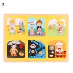 Puzzle en bois, voiture, fruits, insectes de mer, jouets educatifs pour enfants, dveloppement de l'intelligen ...