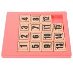 Puzzle de chiffres color�s pour un jeu educatif et cr�atif, dimensions 16 x 13, 5 cm, couleur rose, 1 ...