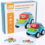 Puzzle cratif en bois pour enfants, jeu de voiture educatif, avec entranement interactif, jouets d'apprentis ...