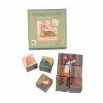 Puzzle de cubes 9 pieces - la foret