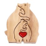 Puzzle familial ours en bois, 4 ours mignons, puzzle artistique personnalis exquis pour famille, maman, ...