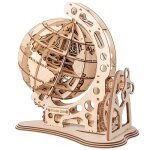 Puzzle globe en bois 3d a monter soi mme, modle a entranement mcanique, engrenage de transmission ...