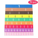 Puzzle magntique arc - en - ciel, 51 pices, jouet educatif pour enfant, apprentissage prcoce des maths, ...