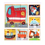 Puzzle � six faces pour l'�ducation pr�coce, jouet multicolore, dessin anim�, en h�tre, pour les enfants, ...