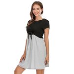 Pyjama d'allaitement a rayures pour femmes enceintes, epissure multifonctionnelle, robe de soin, eté, ... Pyjama d'allaitement a rayures pour femmes enceintes, epissure multifonctionnelle, robe de soin, eté, ...