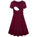 Pyjama d'allaitement a rayures pour femmes enceintes, epissure multifonctionnelle, robe de soin, eté, ... Pyjama d'allaitement a rayures pour femmes enceintes, epissure multifonctionnelle, robe de soin, eté, ...