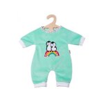 Pyjama doux pingouin pour poupon 28 - 35 cm, coloris vert - vetement de nuit poupee - grenouillere, dors ...