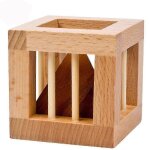 Pyramide secrte bois cerveau teaser intelligence puzzle iq cube trick kid toy