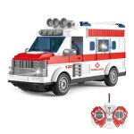 Qh204 1 / 30 4ch 27hz voiture rc mini bus chinois vintage classique bus scolaire ambulance jouets pour ...