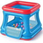 Qpau 3 en 1 piscine a balles, trampoline & ch�teau gonflable pour tout - petits 1 - 3 ans.