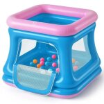 Qpau ch�teau gonflable 3 - en - 1 pour tout - petits 1 - 3 ans, trampoline, piscine a balles avec 24 ...