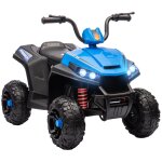 Quad electrique enfant 2 moteurs 12v 5 km / h max. marche av ar nombreux effets bleu