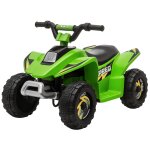 Quad electrique enfant - voiture electrique enfant - marche av, ar - 6 v, v. max. 4, 6 km / h - vert