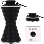 Qxer - 500ml bouteille d'eau pliable bouteille de sport en silicone portable sans bpa bouteille d'eau ...