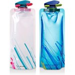 Qxer - bouteilles d'eau pliables de 700 ml, gourde souple unisexe, gourde pliable, sac a eau portable ...