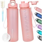 Qxer - gourde de 1 l, sans bpa, pour le sport, les boissons gazeuses, anti - fuite, avec filtre pour ...