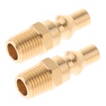 Raccord de connecteur de gaz propane a filetage m�le 1 / 4 pouces, adaptateur rapide, 2 pi�ces