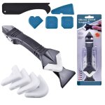 Raclette grattoir 3 en 1, outils de sol, nettoyeur de sol, angle carrelage, colle de verre, outil de ...
