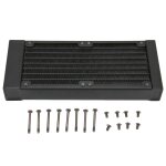 Radiateur de refroidissement  eau, 8 tuyaux, filetage g1 / 4, 80mm, double ventilateur, changeur de ...