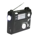 Radio m�t�o portable d'urgence am / fm / sw, avec manivelle, lampe de poche led, alarme sos, chargeur ...