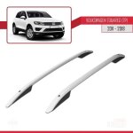 Rails de toit - volkswagen touareg (7p) 2011 - 2018 - gris - mod�le adh�sif - barres cross
