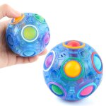 Rainbow ball d�compression toupie (bleu), puzzle game fun d�compression magic ball casse - t�te boule ...