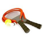 Raquettes g�antes 54cm - 2 raquettes avec maille et 1 balle et 1 volant
