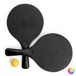 Raquettes de plage en bois avec ballon - jeu de plage, mer et piscine couleur - orange