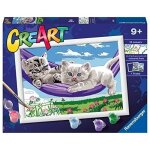 Ravensburger - creart série d chatons sur le hamac, peindre 9 + ans, 20 Ravensburger - creart série d chatons sur le hamac, peindre 9 + ans, 20