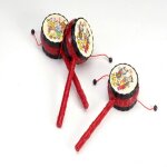 Ravissant hochet traditionnel chinois, tambour, jouet classique pour b�b�