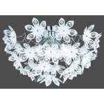 Reality leuchten realitytrio plafonnier lampe, m�tal chrom� / fleurs acryliques, Ã�