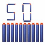 Recharge de flchettes eva a tte creuse souple ,  accessoires de pistolet a balles pour nerf n - strike ...