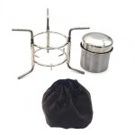 R�chaud a alcool de 190ml, portable, en acier inoxydable, r�sistant a la rouille, pour barbecue, camping ...