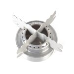 R�chaud a alcool en aluminium avec couvercle, support crois�, portable, camping, randonn�e, pique - nique, ...