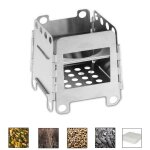 Rchaud de camping portable en plein air, brleur a bois lger, four a alcool de poche