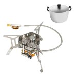 R�chaud de camping portable en alliage ultra - l�ger int�gr�, grand format, pour pique - nique