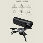 Rchaud  cassette de camping portable et pliable, brleur de gaz de camping, rchaud au butane 2800 ...