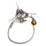 R�chaud a gaz de camping en acier inoxydable, cuisini�re electronique pliante portable fendue pour la ...