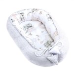 Réducteur lit bébé 90x50 cm - matelas cocoon cale bebe pour lit baby nest coton avec minky eléphant gris ... Réducteur lit bébé 90x50 cm - matelas cocoon cale bebe pour lit baby nest coton avec minky eléphant gris ...